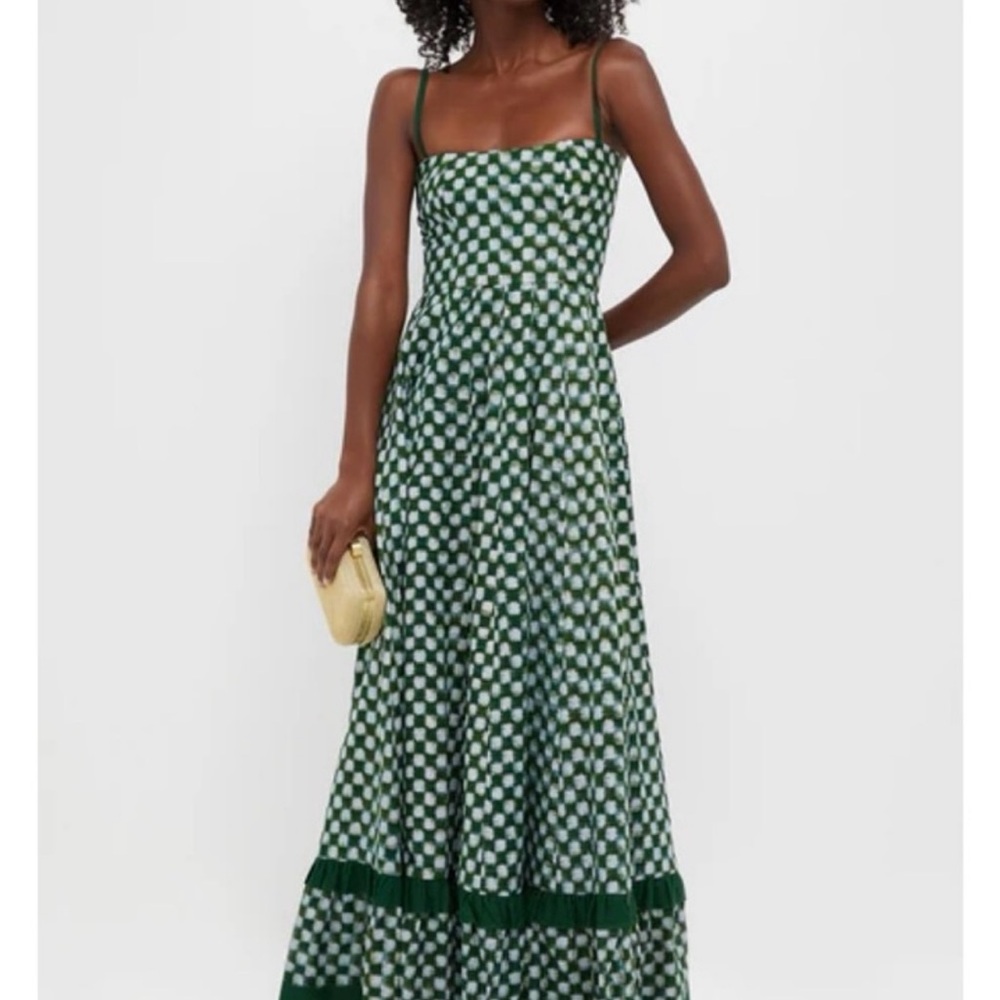 De Castro Green Checkmate Dress